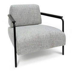 Calibre Fabric Armchair - Light Spec Grey with Black Legs - Arm ChairsLC6961-IG 3