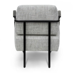 Calibre Fabric Armchair - Light Spec Grey with Black Legs - Arm ChairsLC6961-IG 4