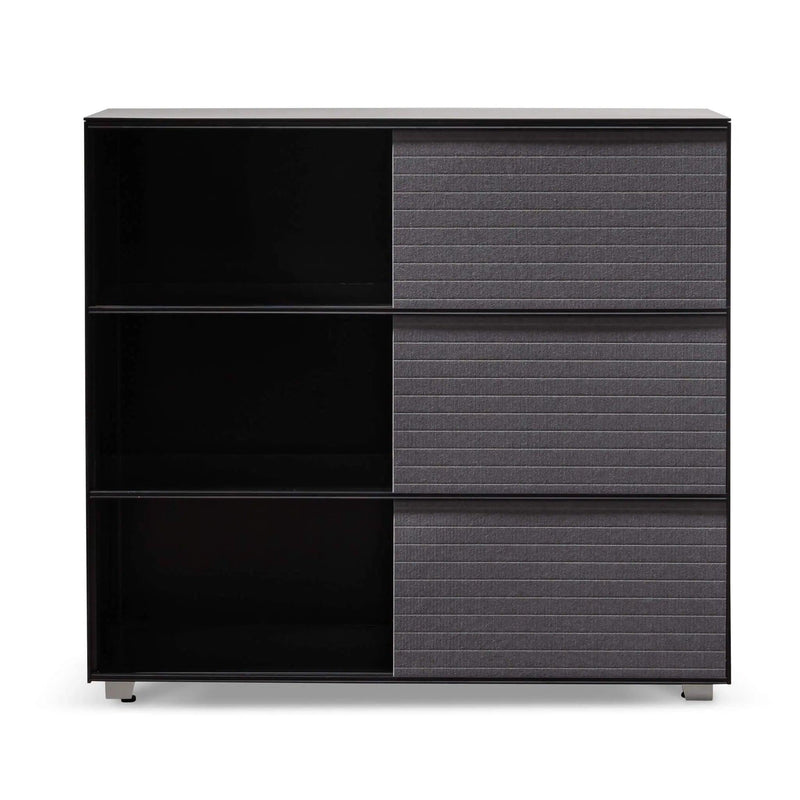 Calibre Inter-layered Black Storage Cabinet - Grey Doors DT6548-SN - Storage CabinetDT6548-SN 1