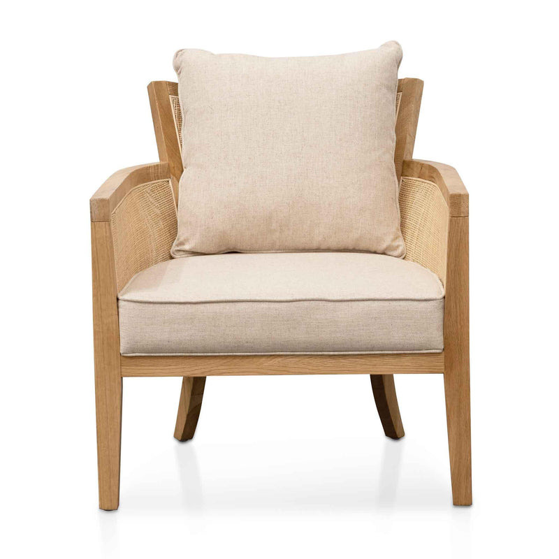 Calibre Rattan Sand White Cushions Armchair - Distress Natural LC6399-CH - Arm ChairsLC6399-CH 1