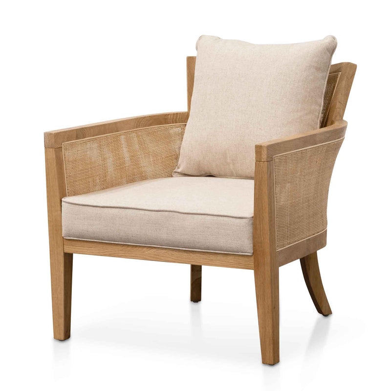 Calibre Rattan Sand White Cushions Armchair - Distress Natural LC6399-CH - Arm ChairsLC6399-CH 1