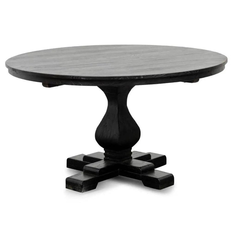 Calibre Reclaimed 140cm Round Dining Table - Rustic Black - Dining TablesDT2480 1