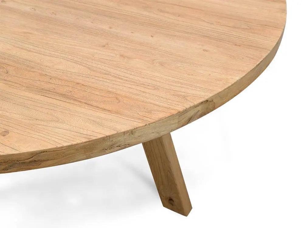 Calibre Reclaimed Elm Wood 1.5m Round Dining Table DT142 - Dining TablesDT142 4