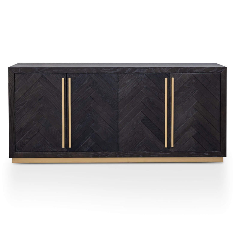 Calibre Wide Sideboard - Black and Brass DT2806-VN-Sideboards-Calibre-Prime Furniture
