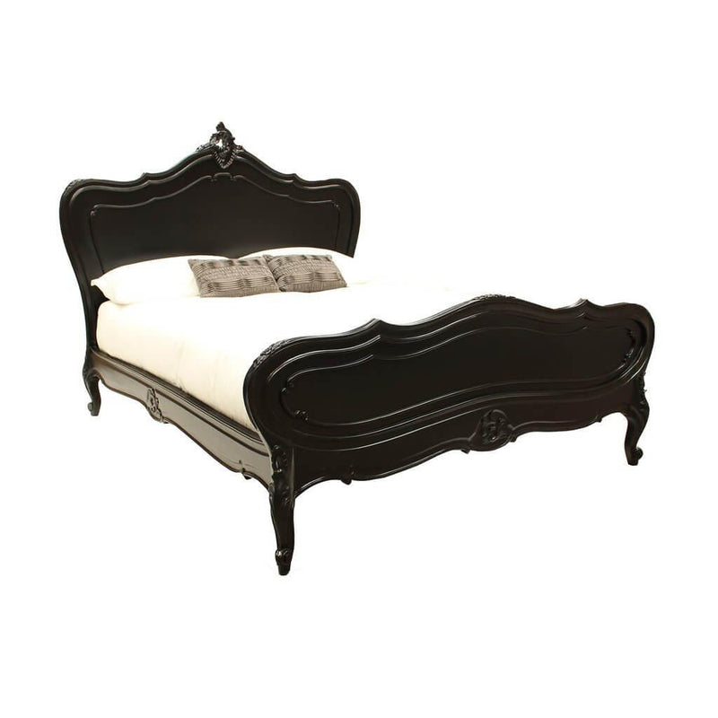 Classic Provence French Bed - Queen Size - Black - BedMBED59QUEENBDR9360245000250 1