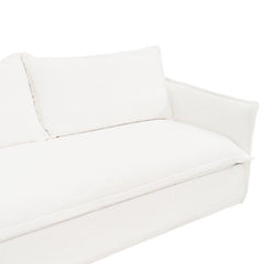 Cove 3 Seater Slip Cover Sofa - White Linen - Sofa330219320294129203 5