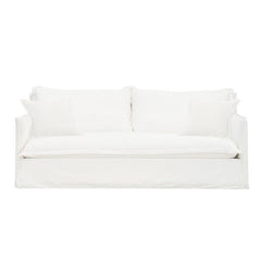 Cove 3 Seater Slip Cover Sofa - White Linen - Sofa330219320294129203 1