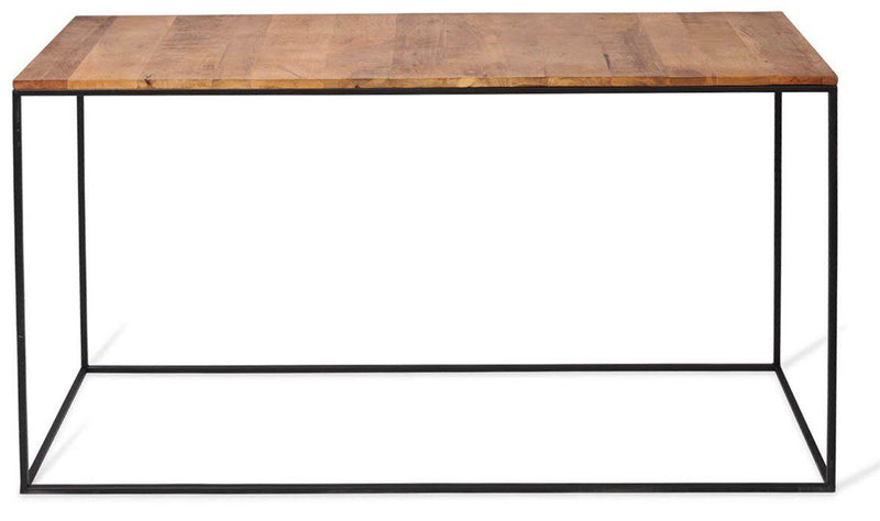 HG Living Ava Rectangular Console Table With Mango Wood Top And Iron Legs Natural/Black - Console TableGF649332092117368 1