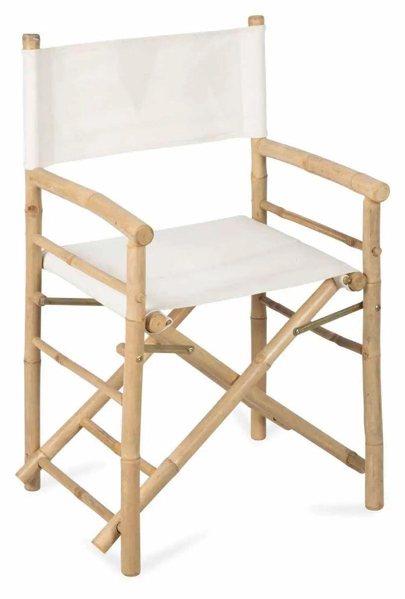HG Living Bamboo Directors Chair With Canvas Ivory KL04 - Dining ChairsKL049332092094683 1