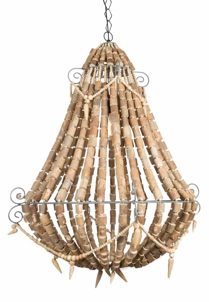 HG Living Iron And Wood Beaded Chandelier Large MS09 - Pendant LightMS099332092096526 1