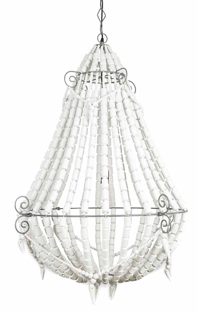 HG Living Iron And Wood Beaded Chandelier Large MS10 - Pendant LightMS109332092096533 1