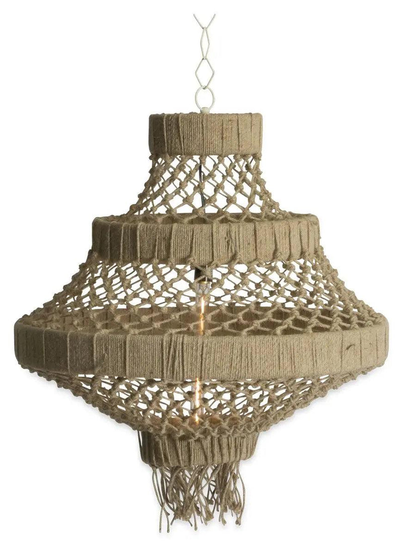 HG Living Jute And Iron Tiered Chandelier Large MS26 - Pendant LightMS269332092110529 1