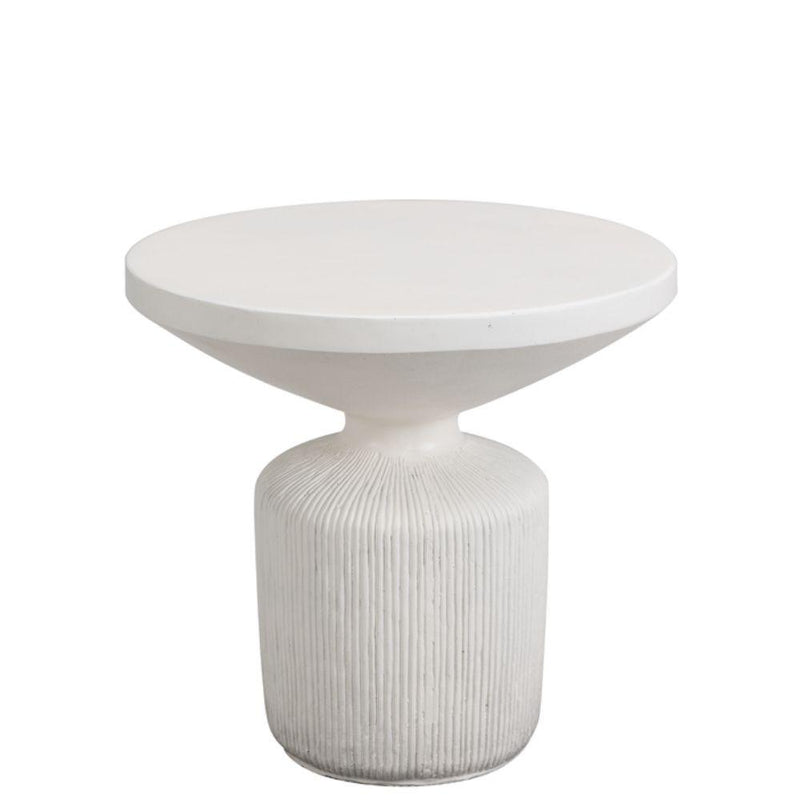 HG Living Lahaina Faux Concrete (Magnesium Oxide) Side Table Coconut Milk YS11 - Side TableYS119332092133177 1