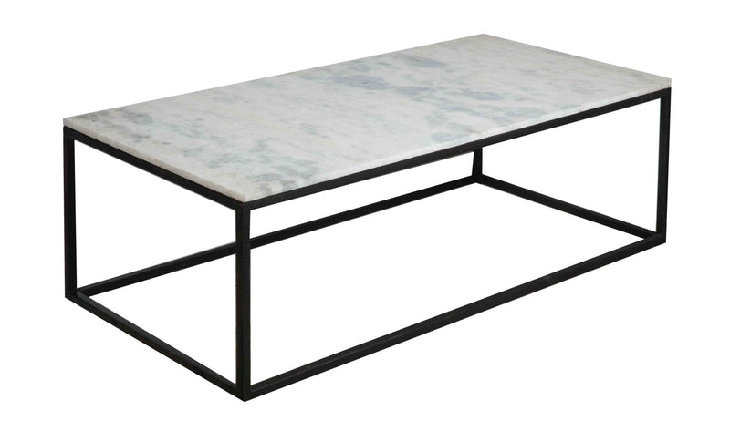 HG Living Stone Coffee Table With Iron Base Natural Stone/Black - Coffee TablesBX829332092094225 1