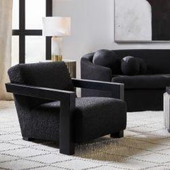 Lennon Arm Chair - Black Boucle - Arm Chairs326779320294122037 2