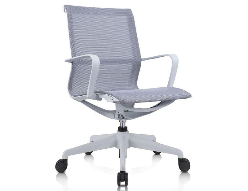 Lunar Low back Office Chair - Light Grey Frame - Light Grey Mesh - C1050080449356182166685 1