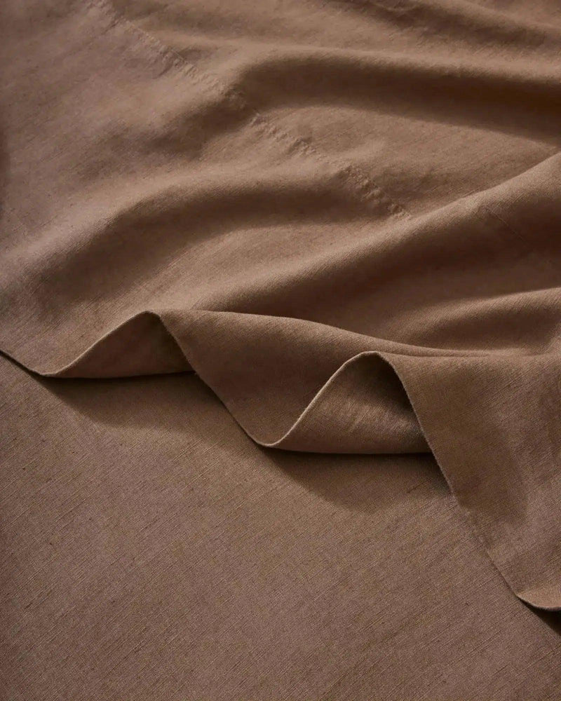 Weave Ravello Linen Flat Sheet - Biscuit - Sheets & Pillow CasesDRV10BISC 1