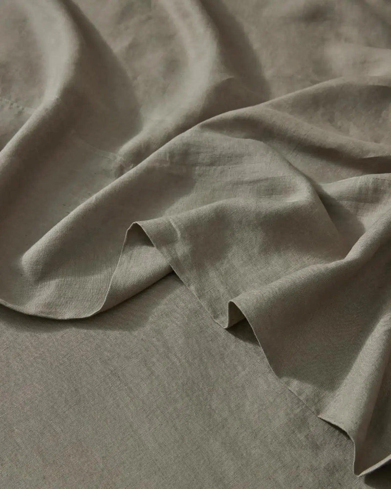 Weave Ravello Linen Flat Sheet - Caper - Sheets & Pillow CasesDRV10LAUR 1