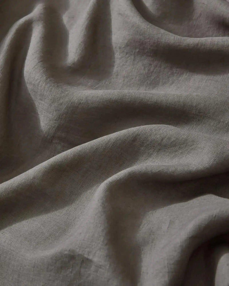 Weave Ravello Linen Flat Sheet - Charcoal - Sheets & Pillow CasesDRV10CHAR 1