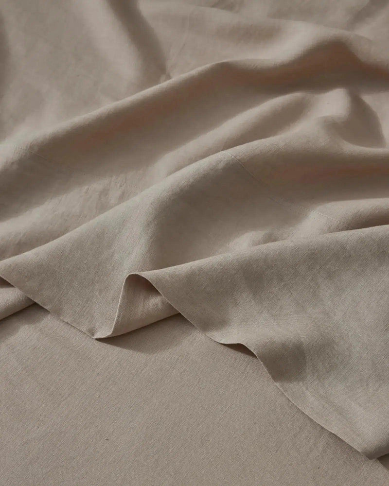 Weave Ravello Linen Flat Sheet - Shell - Sheets & Pillow CasesDRV10SHEL 1